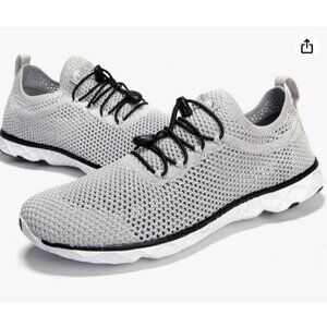 Zhuanglin  Mens Gray Quick Drying  Sports Aqua Water Shoes Sneakers Size 7.5